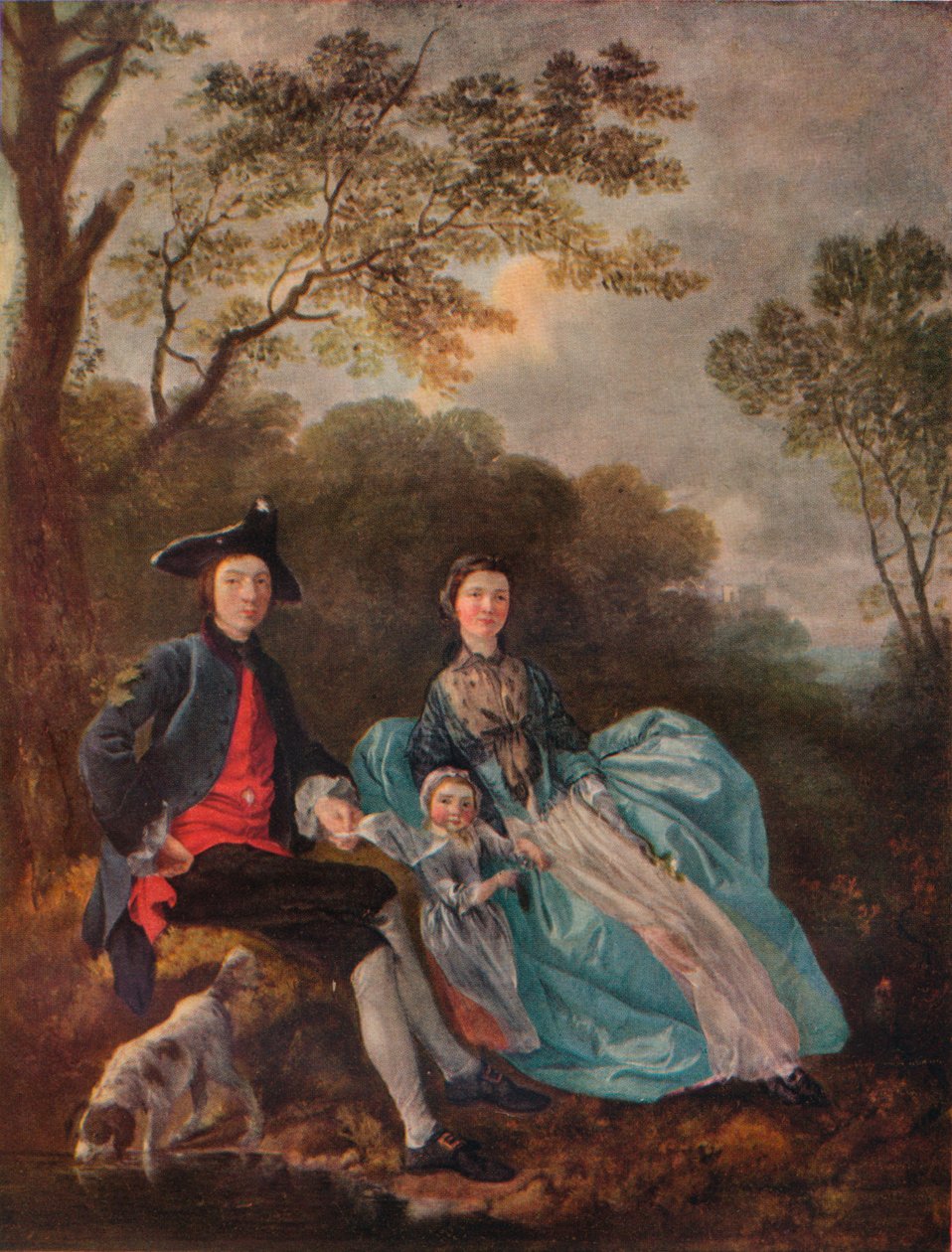 Sanatçının Karısı ve Kızıyla Portresi, c1748 by Thomas Gainsborough
