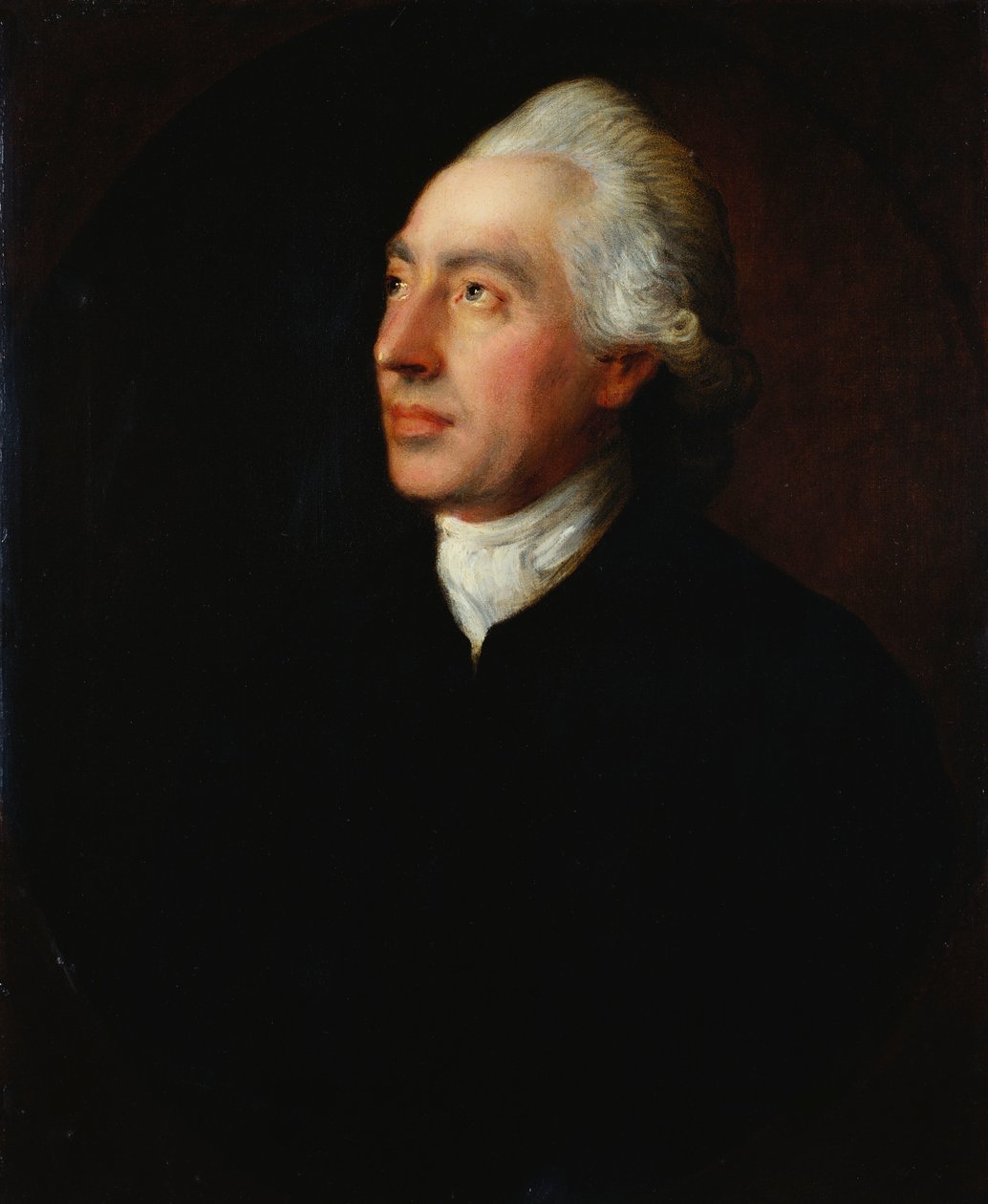 Siyah bir ceket ve beyaz kravat içinde Rev. Humphrey Gainsborough portresi by Thomas Gainsborough