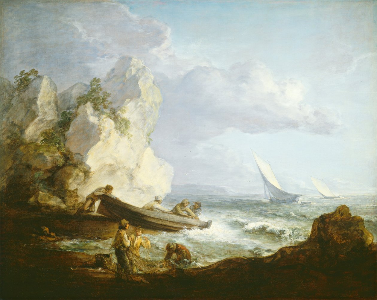 Balıkçılarla Deniz Kıyısı, c. 1781-82 (tuval üzerine yağlı boya) by Thomas Gainsborough