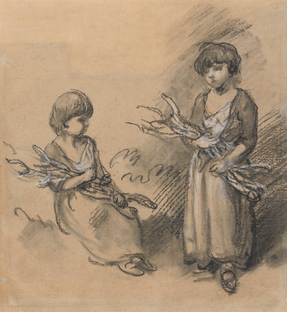 İbne Taşıyan Kızların Çalışmaları by Thomas Gainsborough