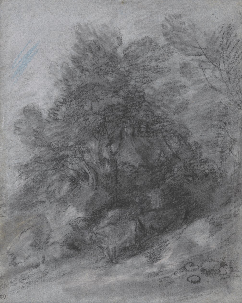 Çoban, İnekler ve Kulübe ile Ormanlık Manzara by Thomas Gainsborough