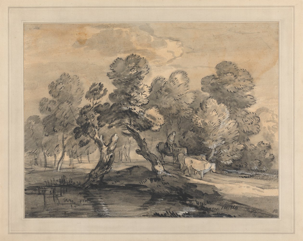 Çoban ve İneklerle Ormanlık Manzara by Thomas Gainsborough