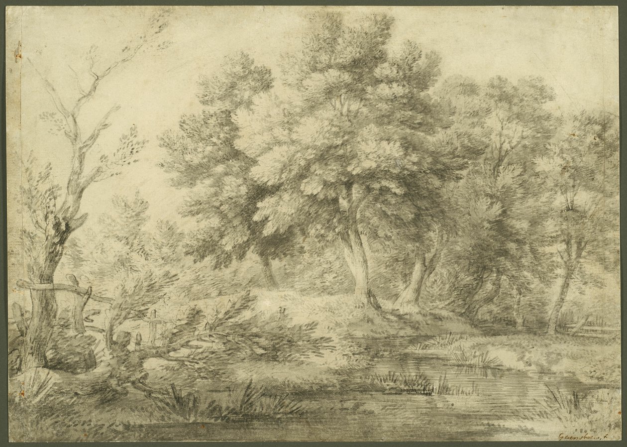 Dere ile Ormanlık Peyzaj by Thomas Gainsborough