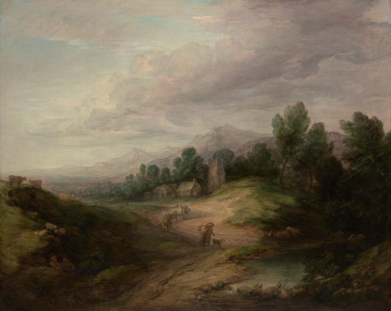 Ormanlık Yayla Manzarası, muhtemelen 1783. by Thomas Gainsborough
