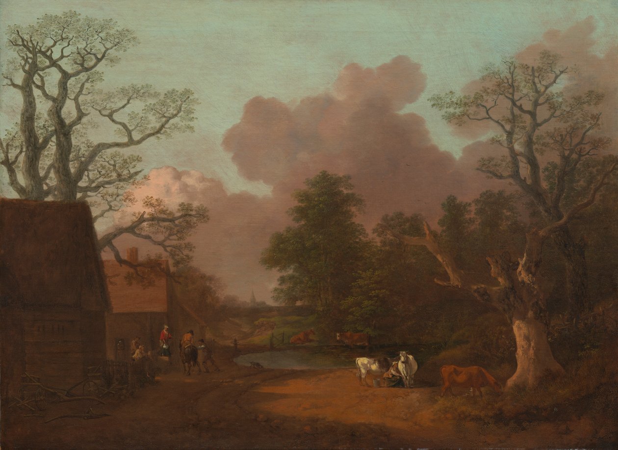 Sütçü Kızla Manzara by Thomas Gainsborough RA