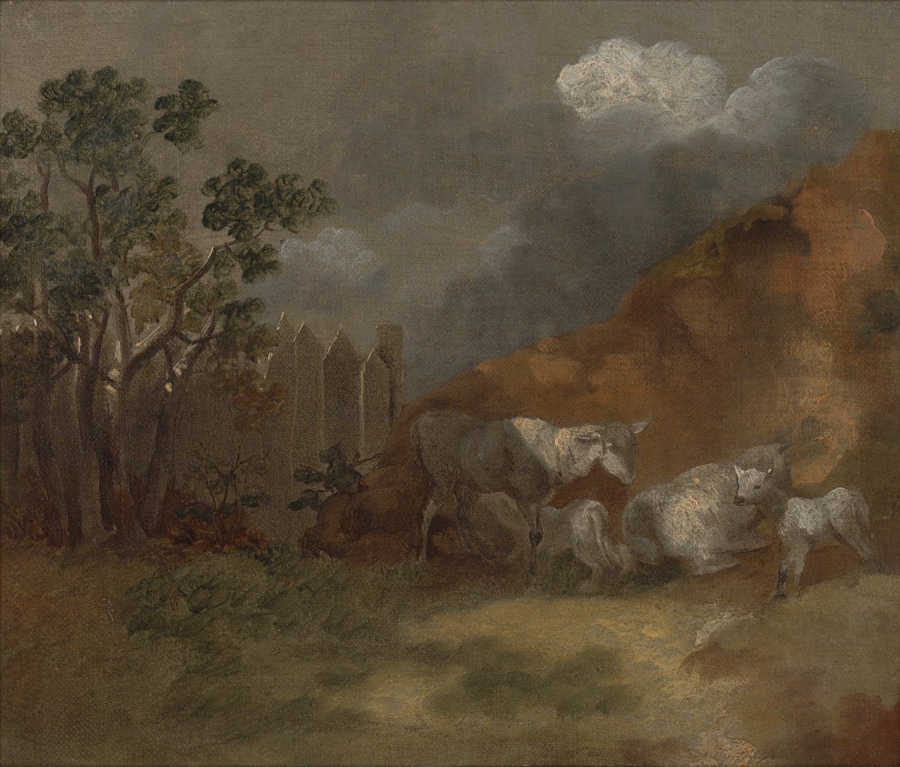 Çit Kenarında Koyun ve Kuzular by Thomas Gainsborough RA