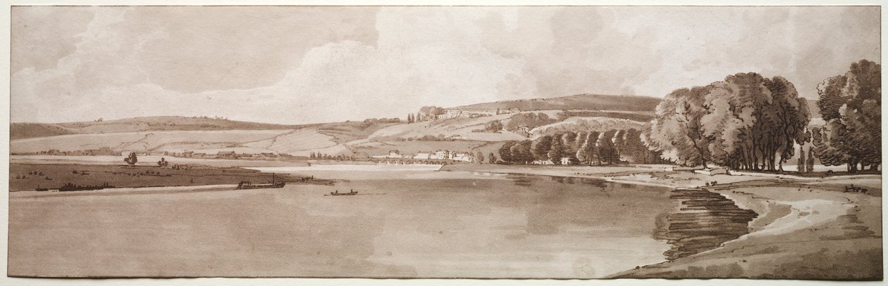 Paris'teki En Pitoresk Yirmi Manzaradan Bir Seçki: Belle Vue ve Pont de Sêve Manzarası by Thomas Girtin