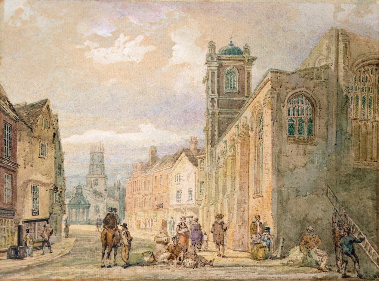 All Saints Pavement, York (kalem ve sulu boya) by Thomas Girtin