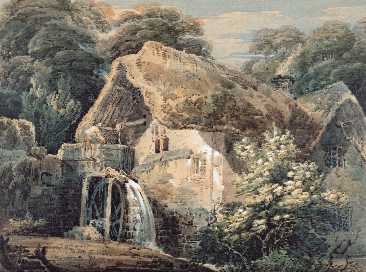 Fazladan Bir Değirmen, Devon, 1797 by Thomas Girtin