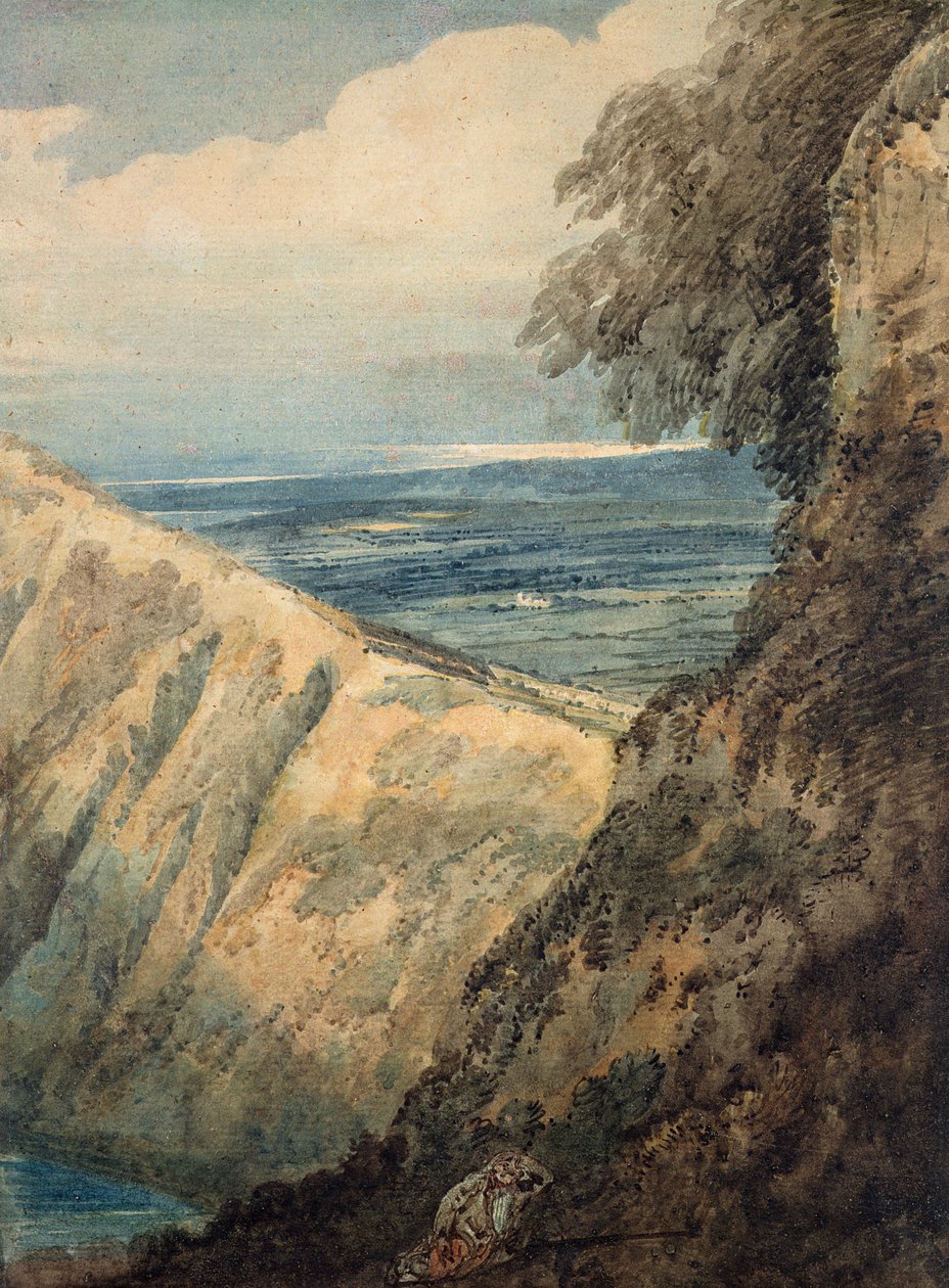 Dorset Sahili, Lulworth Koyu yakınında by Thomas Girtin