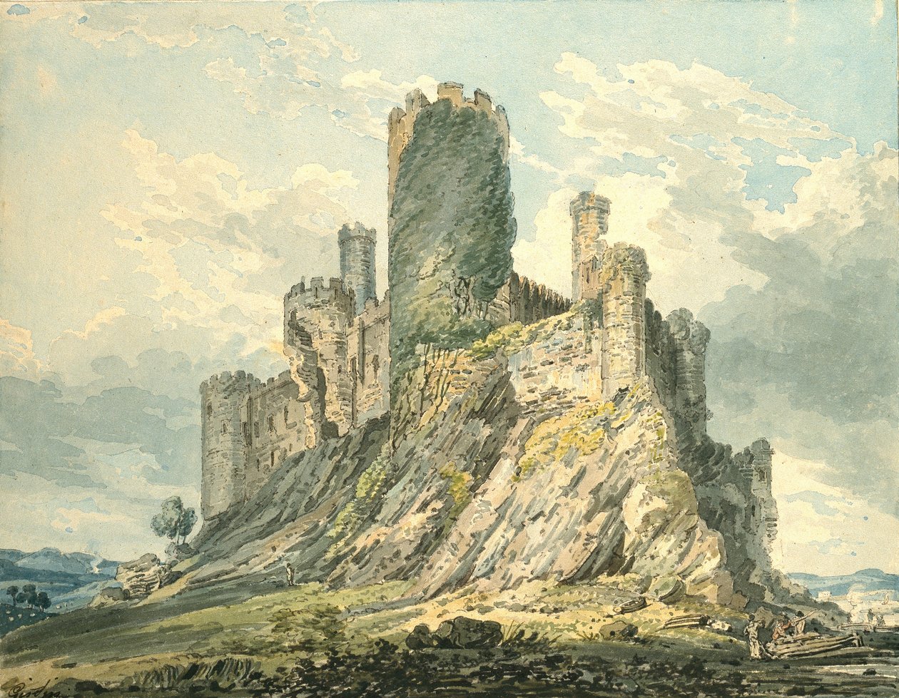 Conway Kalesi, c1793 by Thomas Girtin