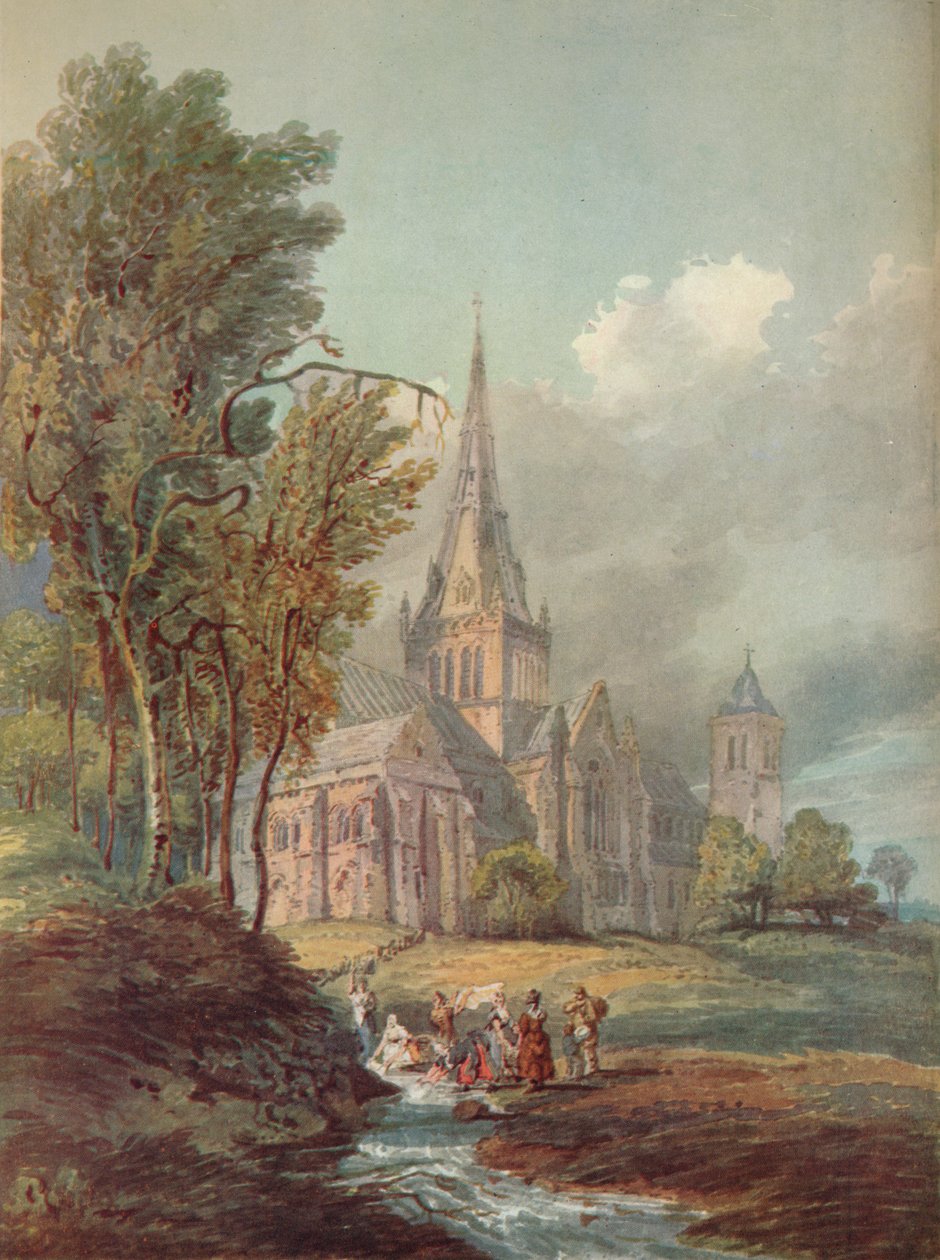 Glasgow Katedrali, 18. yüzyıl by Thomas Girtin