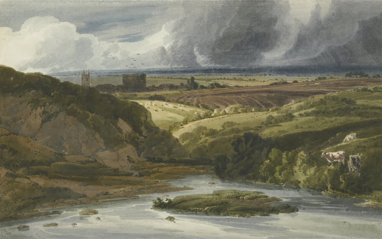 Lydford Kalesi, 1800 by Thomas Girtin