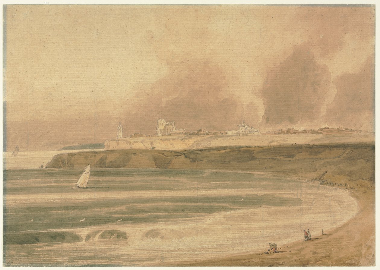 Tynemouth, Northumberland. by Thomas Girtin