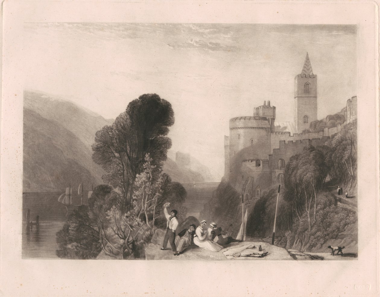 Dartmouth Kalesi, Dart Nehri üzerinde by Thomas Goff Lupton