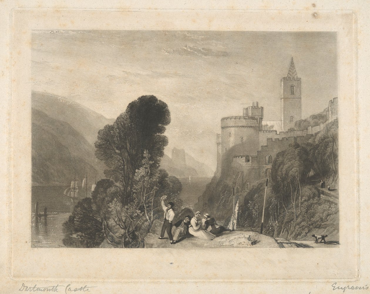 Dartmouth Kalesi, Dart Nehri üzerinde by Thomas Goff Lupton