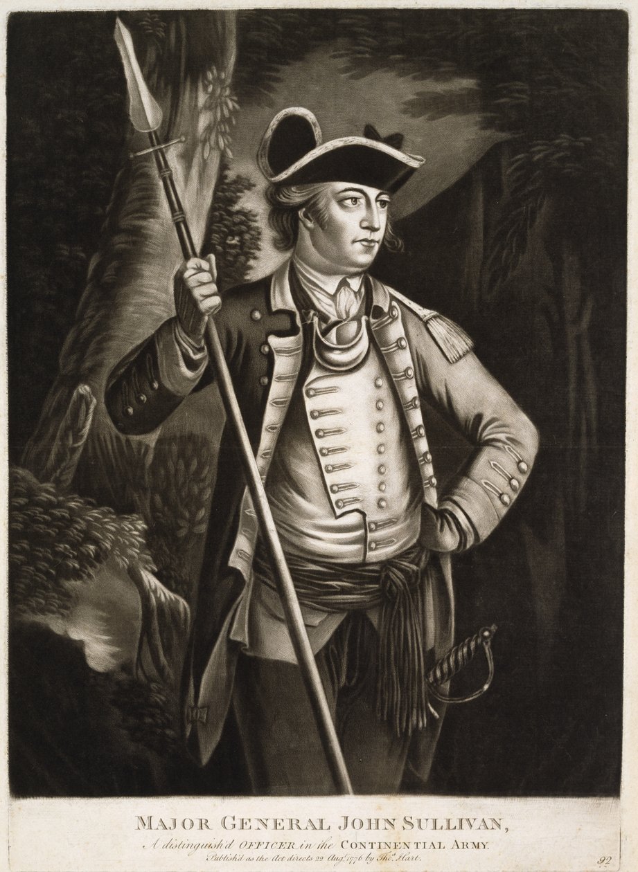 Tümgeneral John Sullivan, Kıtasal (sic) Ordusunda seçkin bir Subay by Thomas Hart