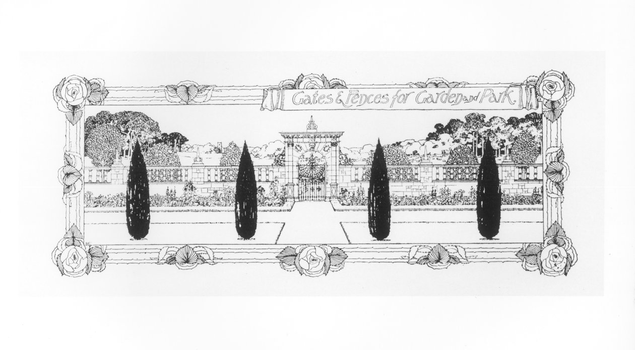 Bahçe ve park için kapılar ve çitler, 1900