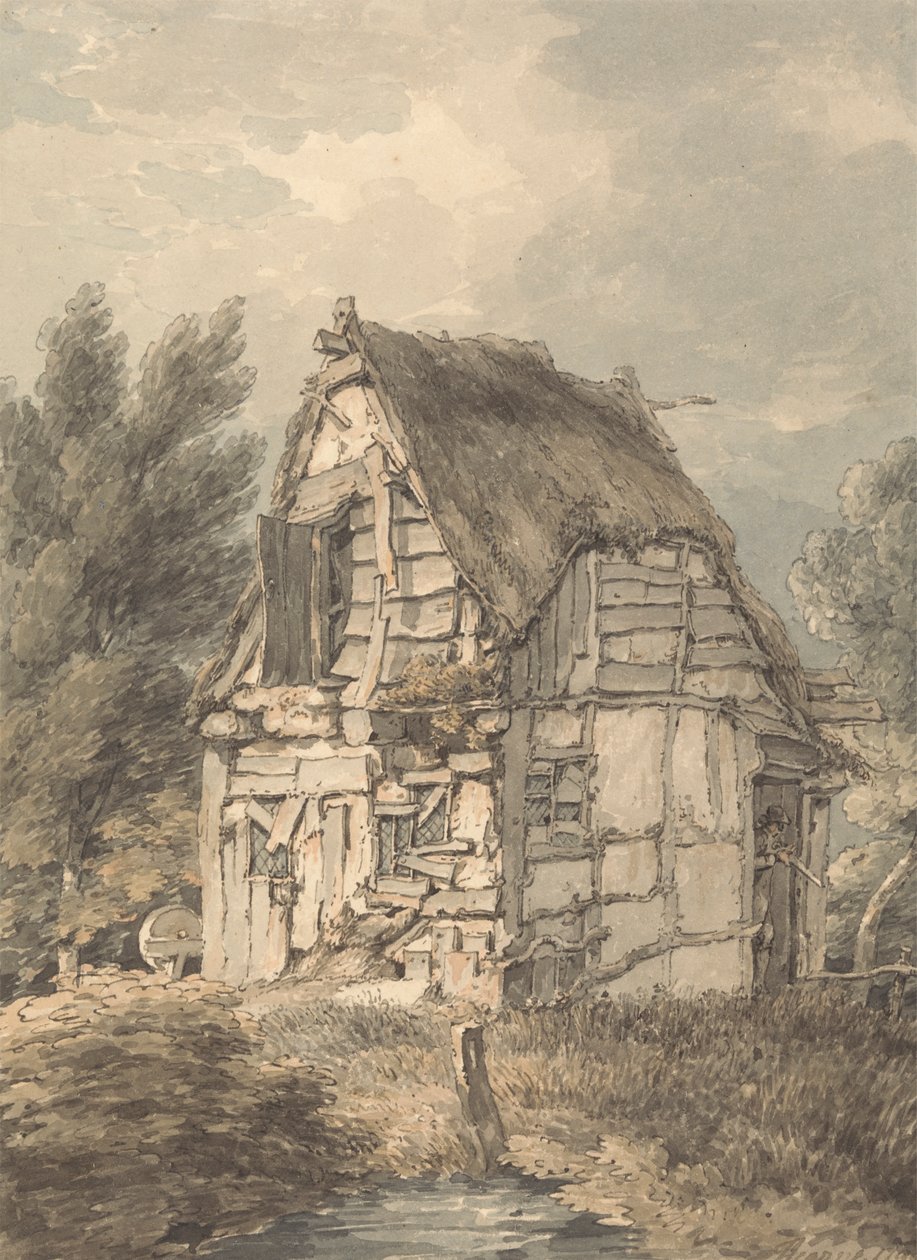 Yarı Ahşap ve Sazdan Kulübe by Thomas Hearne