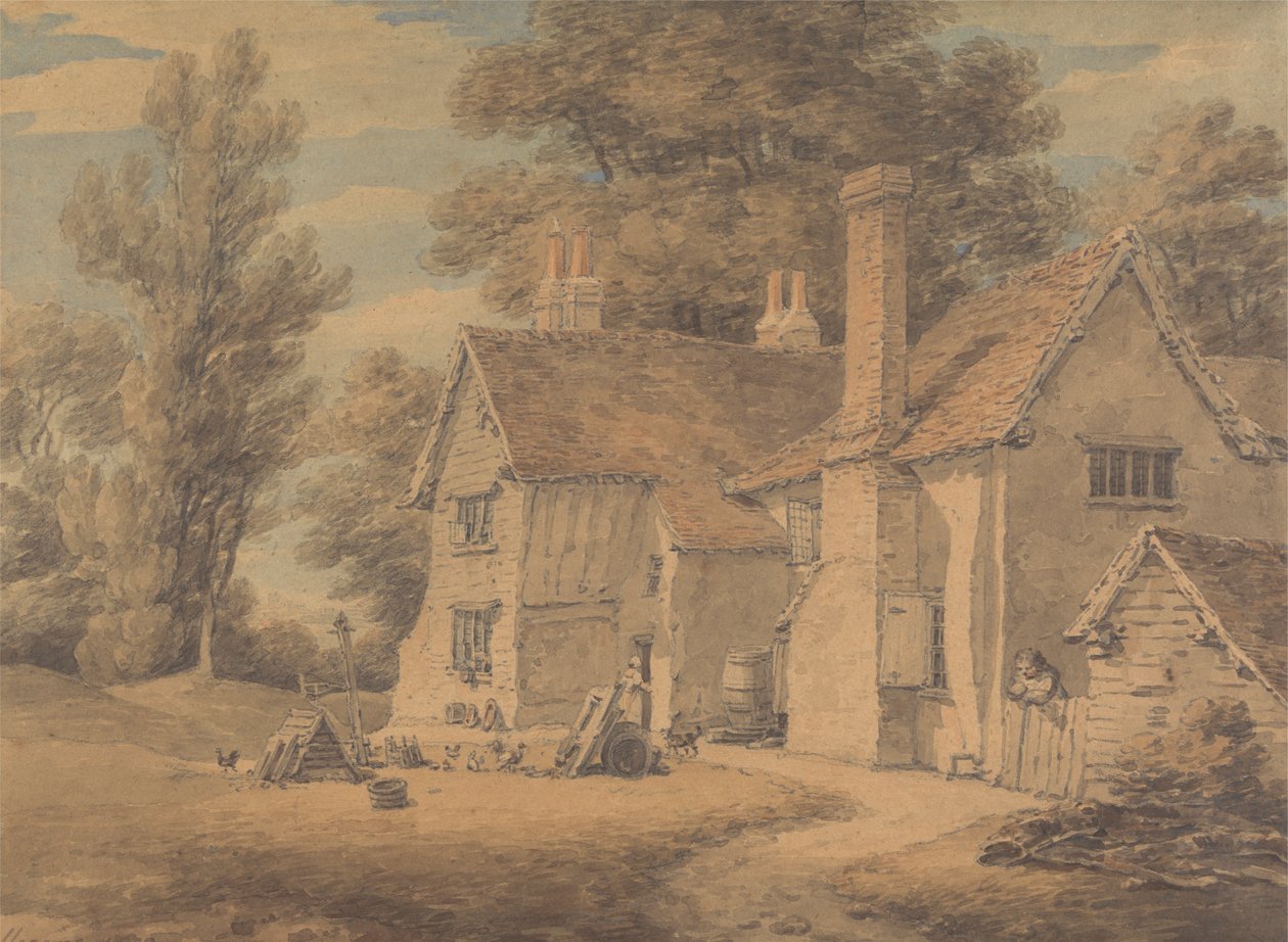 Zavallı Ev, Hadley, Hertfordshire by Thomas Hearne