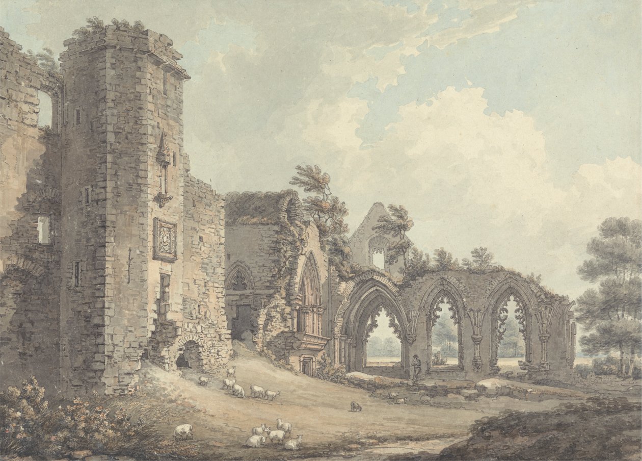 Dumfries Yakınındaki Lincluden Koleji Harabeleri by Thomas Hearne