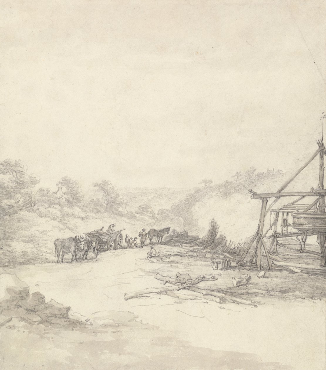 Coalbrookdale'de Çukur Malzemelerinin Boşaltılması by Thomas Hearne