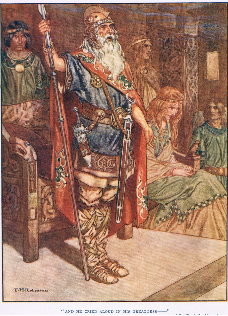 Ve büyüklüğü içinde yüksek sesle haykırdı (lito) by Thomas Heath Robinson