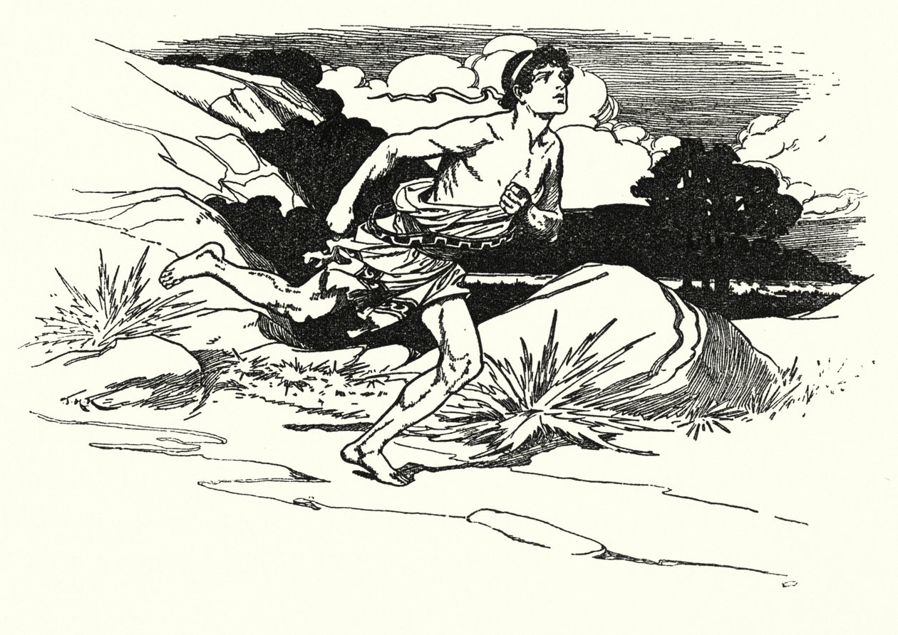 Maraton Savaşı (lito) by Thomas Heath Robinson