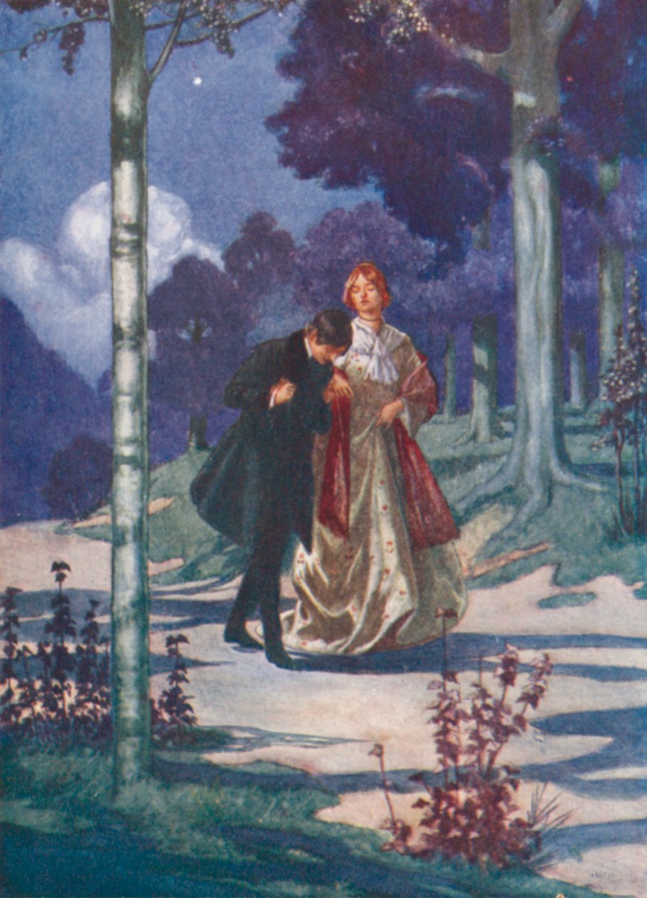 Edvard Grieg: Wood-Wandering (renkli taş baskı) by Thomas Heath Robinson