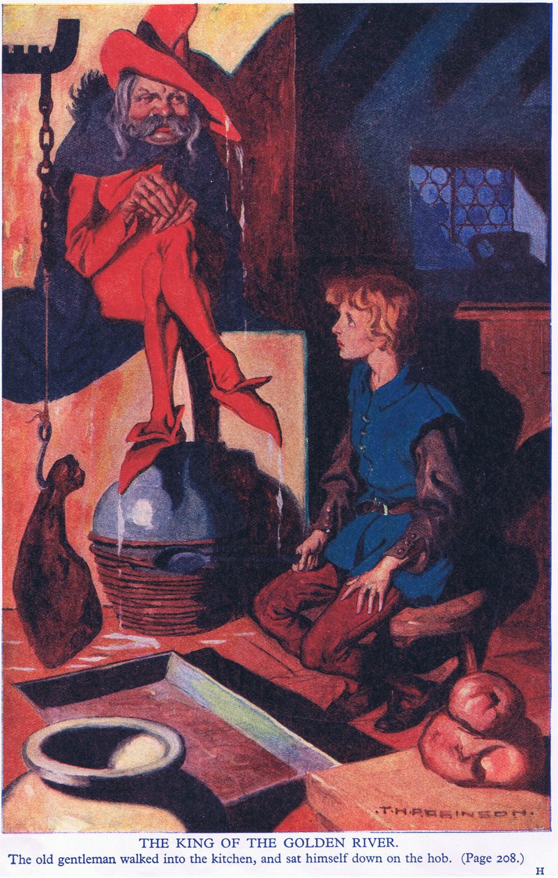 Altın Nehrin Kralı (renkli taş baskı) by Thomas Heath Robinson