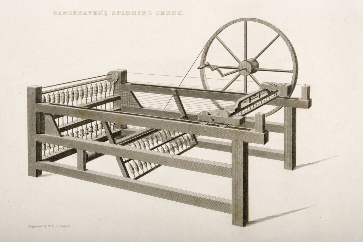 Dönen Jenny, James Hargreaves tarafından 1764