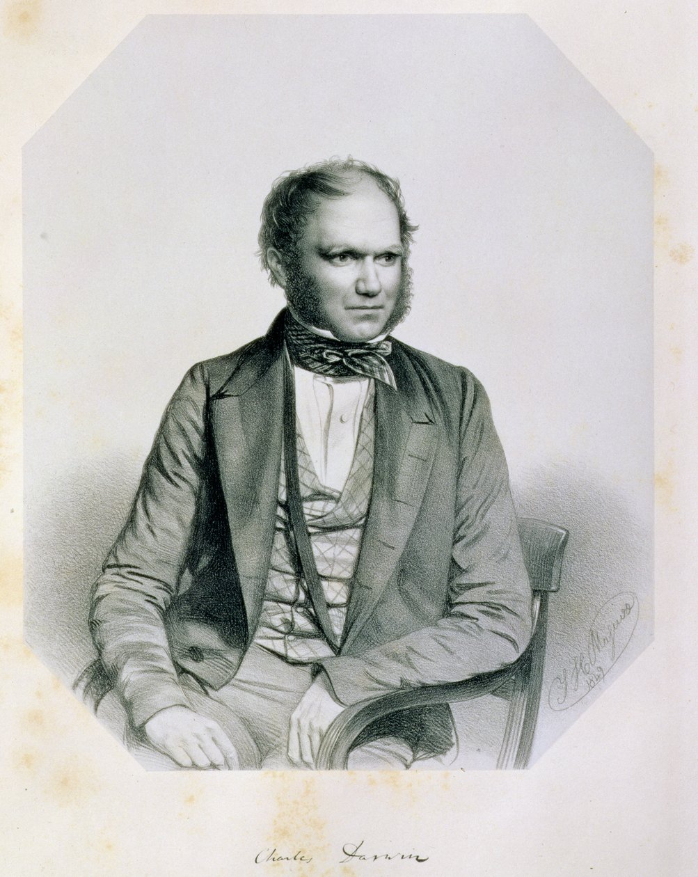 Charles Robert Darwin (1809-82) 1849 by Thomas Herbert Maguire