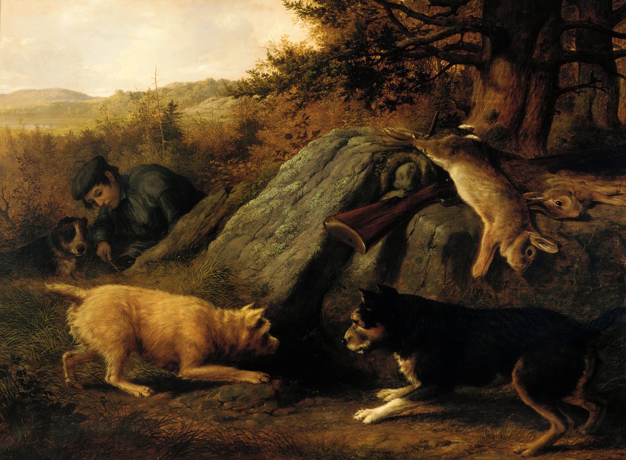 Tavşan Avcıları, 1850. by Thomas Hewes Hinckley