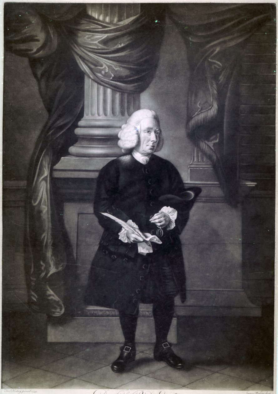 Daniel Race, James Watson tarafından kazınmış, 1773 by Thomas Hickey