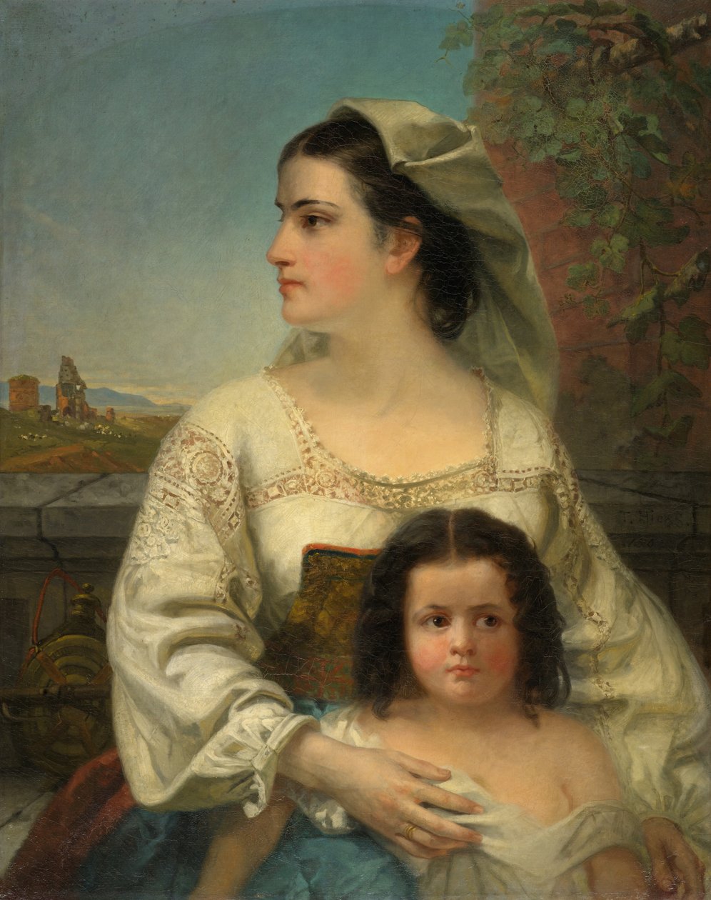 İtalyan Anne ve Çocuk by Thomas Hicks
