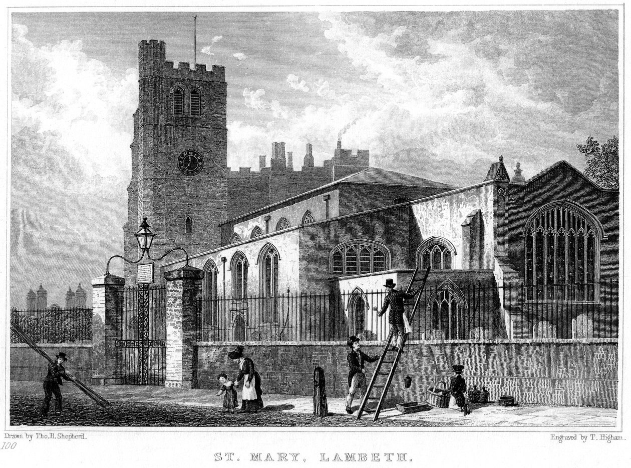 Aziz Mary Kilisesi, Lambeth, Londra, 1831. by Thomas Higham