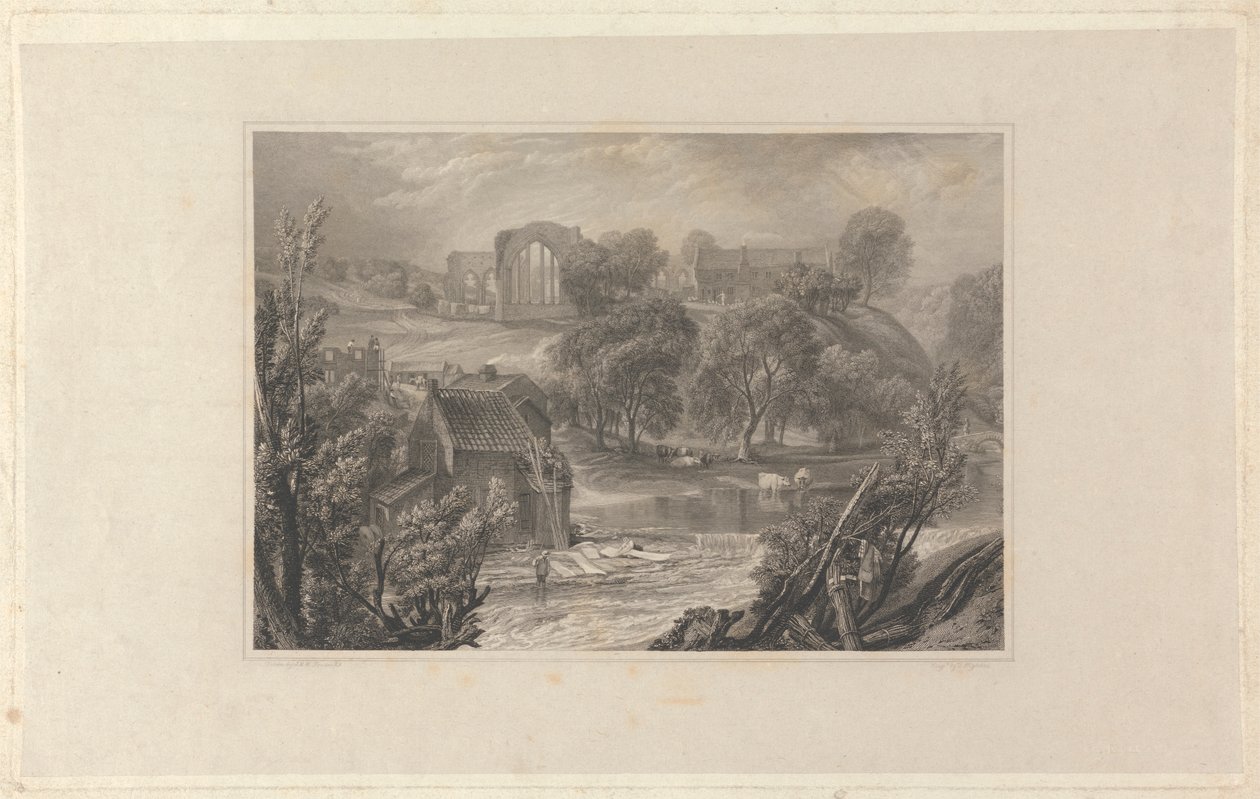 Egglestone Manastırı, Barnard Kalesi yakınında by Thomas Higham