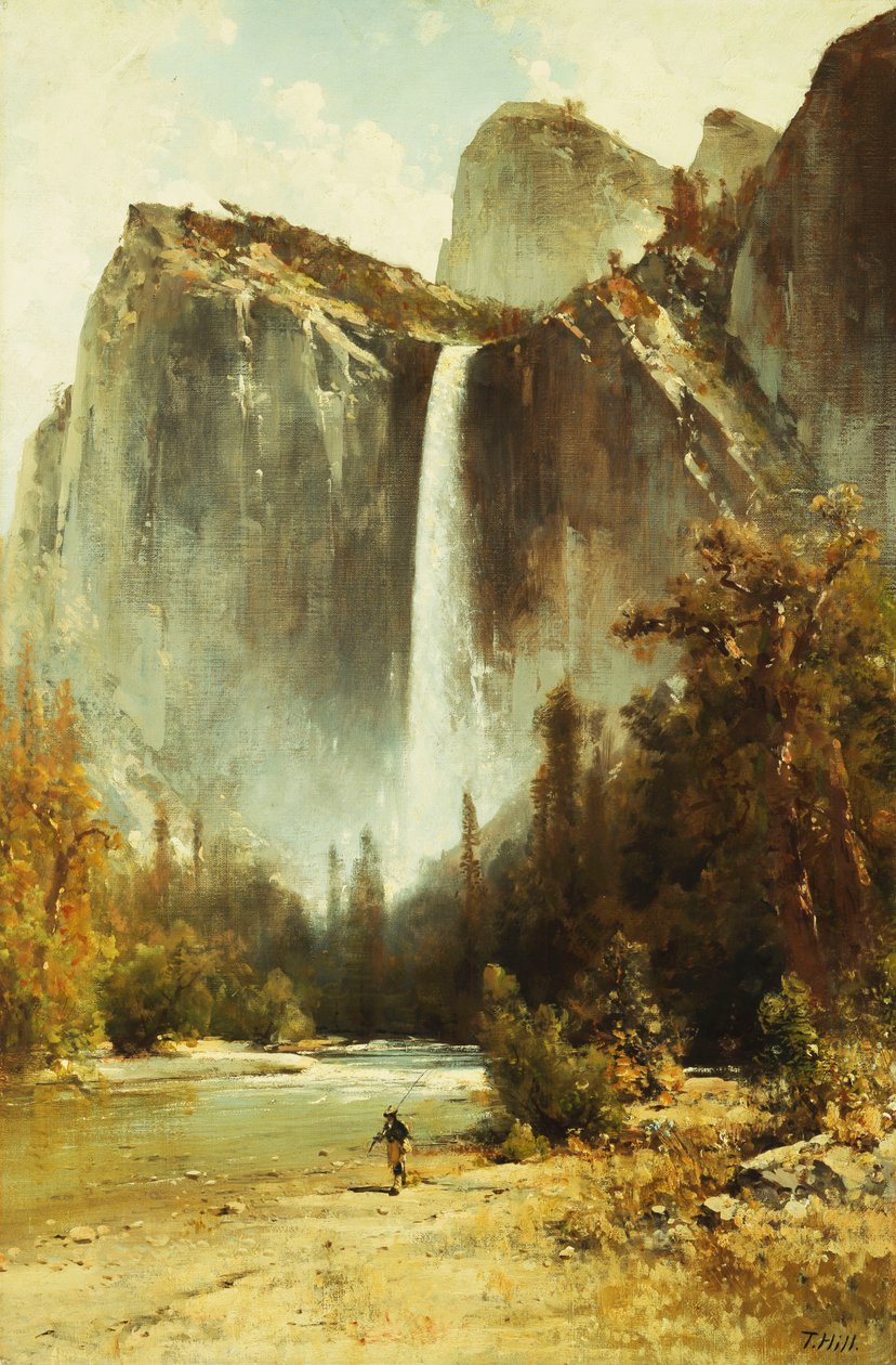 Gelin Şelalesi, Yosemite, by Thomas Hill