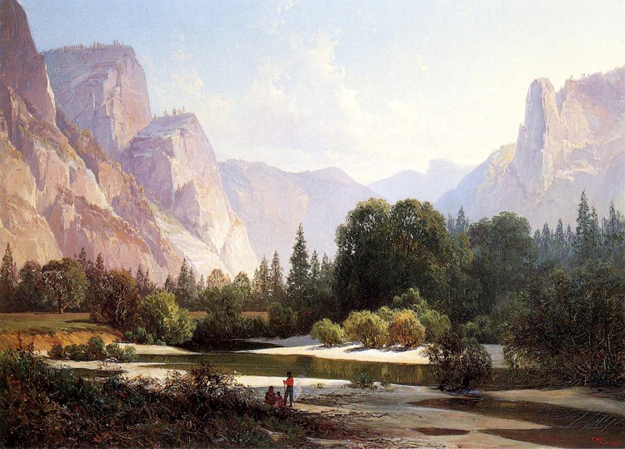 Paiute Kızılderili Kampı, Yosemite, 1890 by Thomas Hill