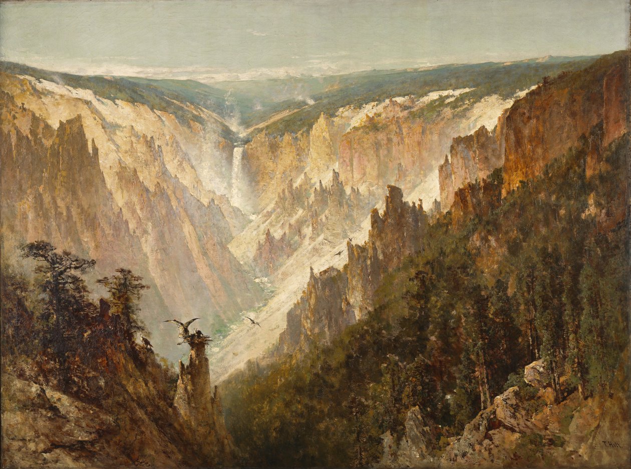 Yellowstone Büyük Kanyonu, 1884 dolayları by Thomas Hill