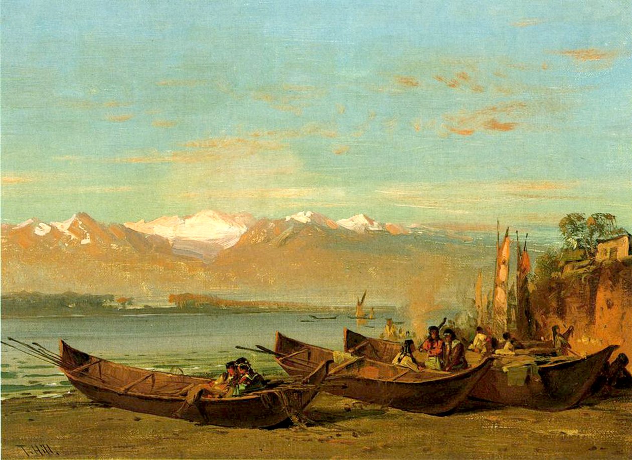 Somon Festivali, Columbia Nehri, 1888 dolayları by Thomas Hill