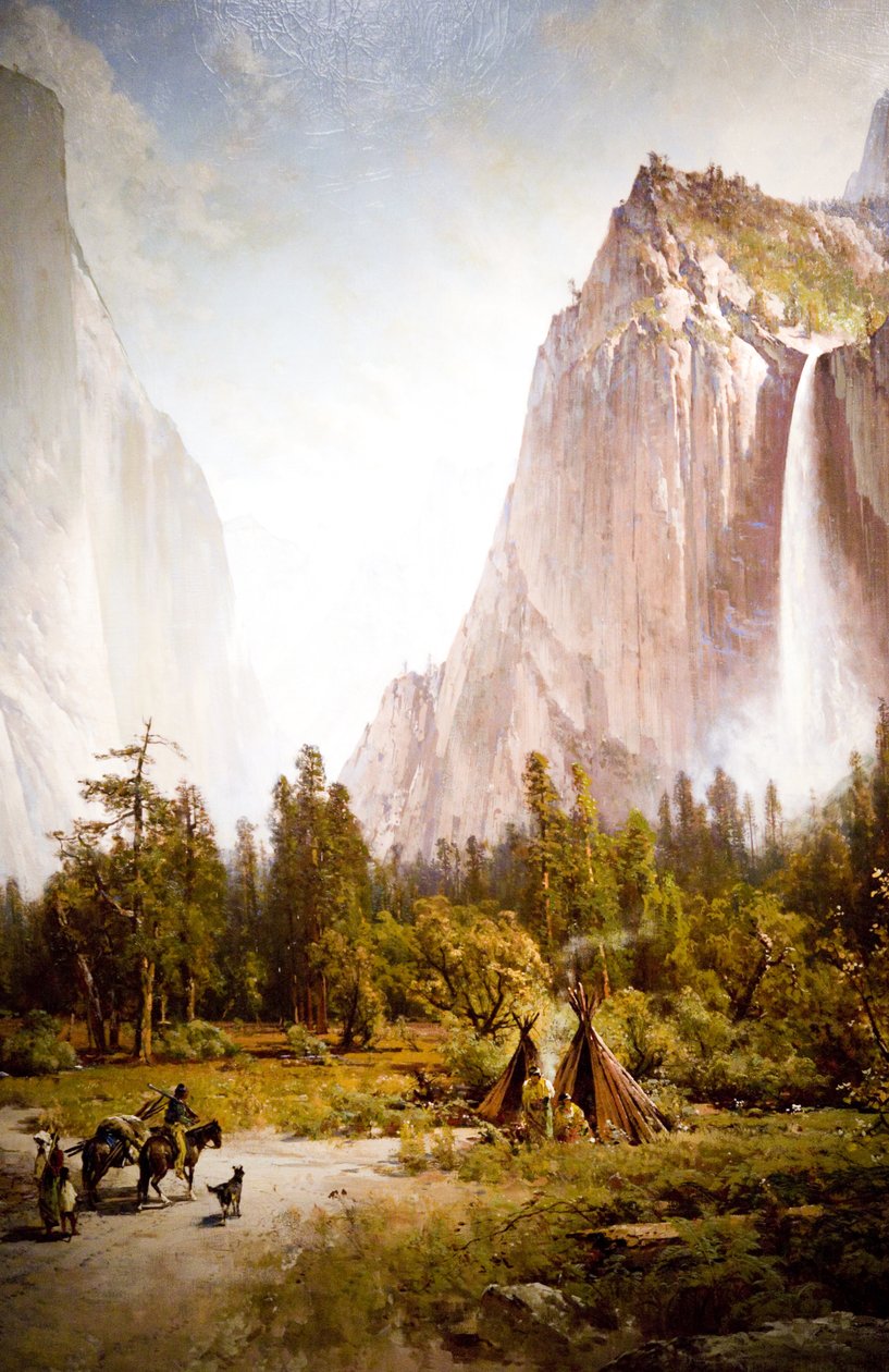 Yosemite Vadisi (El Capitan ve Gelin Duvağı Şelaleleri) by Thomas Hill