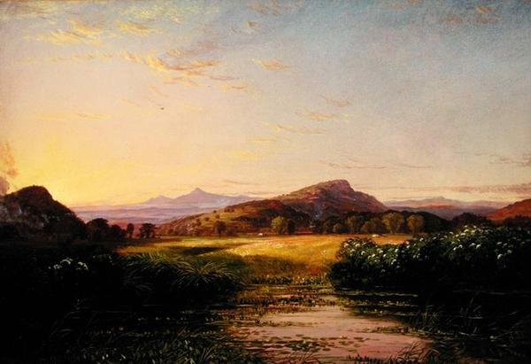 Manzara Kroki, c.1860-70 (tuval üzerine yağlı boya) by Thomas Hiram Hotchkiss