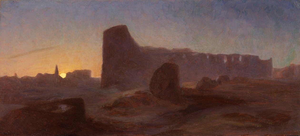 Gün Batımında Roma Kolezyumunun Görünümü, İtalya by Thomas Hiram Hotchkiss