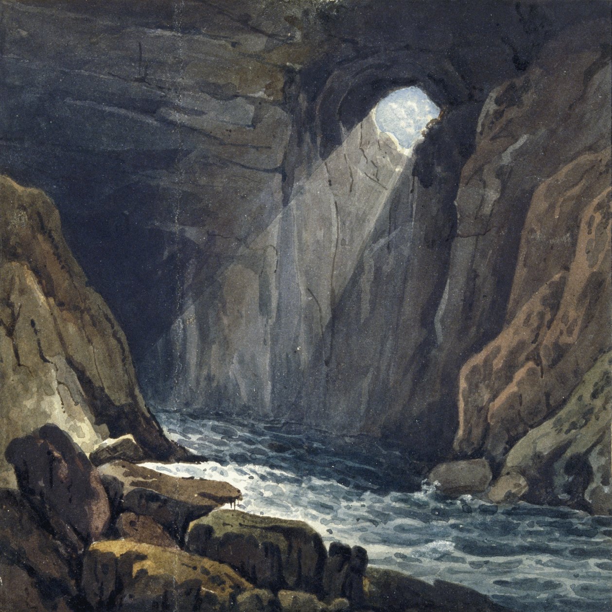 Porth yr Ogof#39;taki mağaranın içi by Thomas Hornor