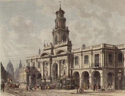 Daniel Havell (1785-1826), pub tarafından oyulmuş Royal Exchange, Cornhill