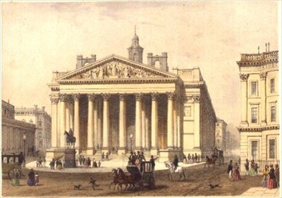 Kraliyet Borsası, Charles-Claude Bachelier (fl.1830-60), pub. 1854, E. Gambart & Co. (litografi) by Thomas Hosmer (after) Shepherd