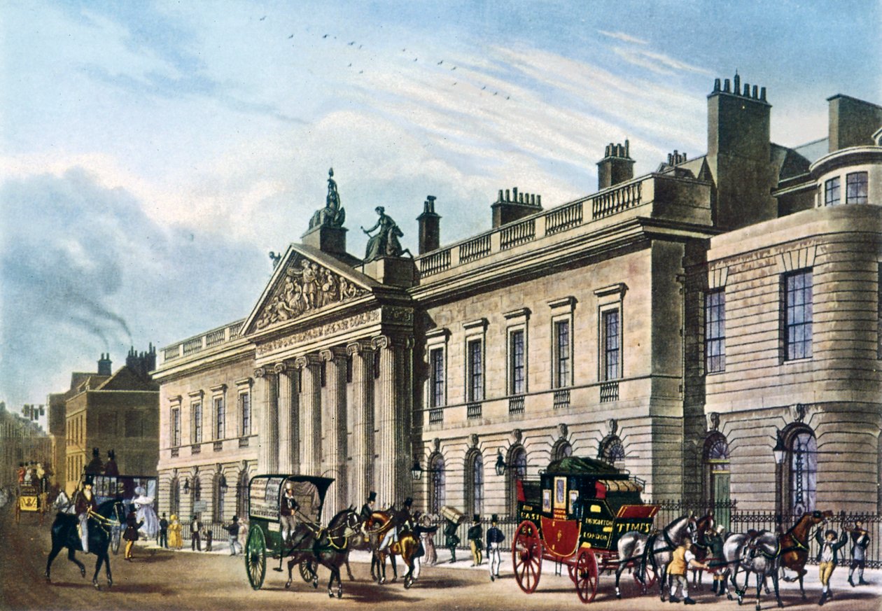 Doğu Hindistan Evi, Londra, 1817 by Thomas Hosmer Shepherd
