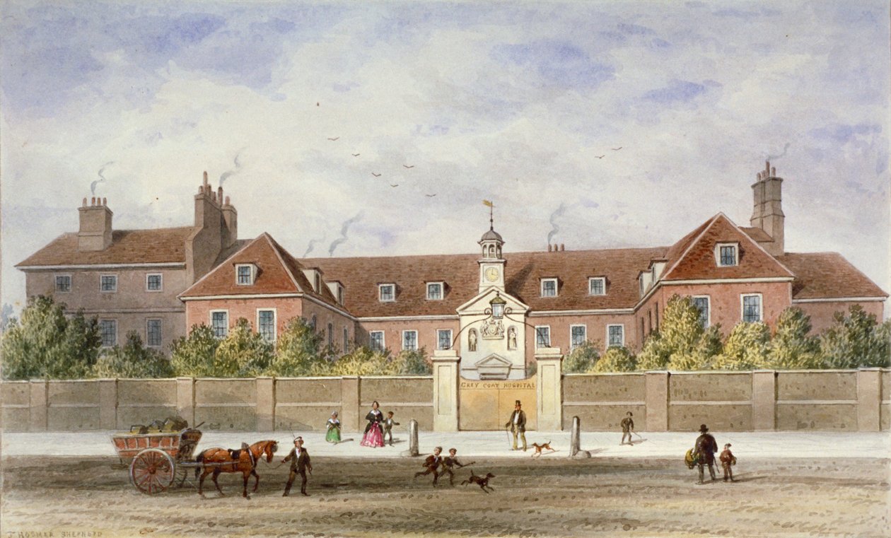 Gray Coat Hastanesi, Tothill Fields, Westminster, Londra, c1840 by Thomas Hosmer Shepherd