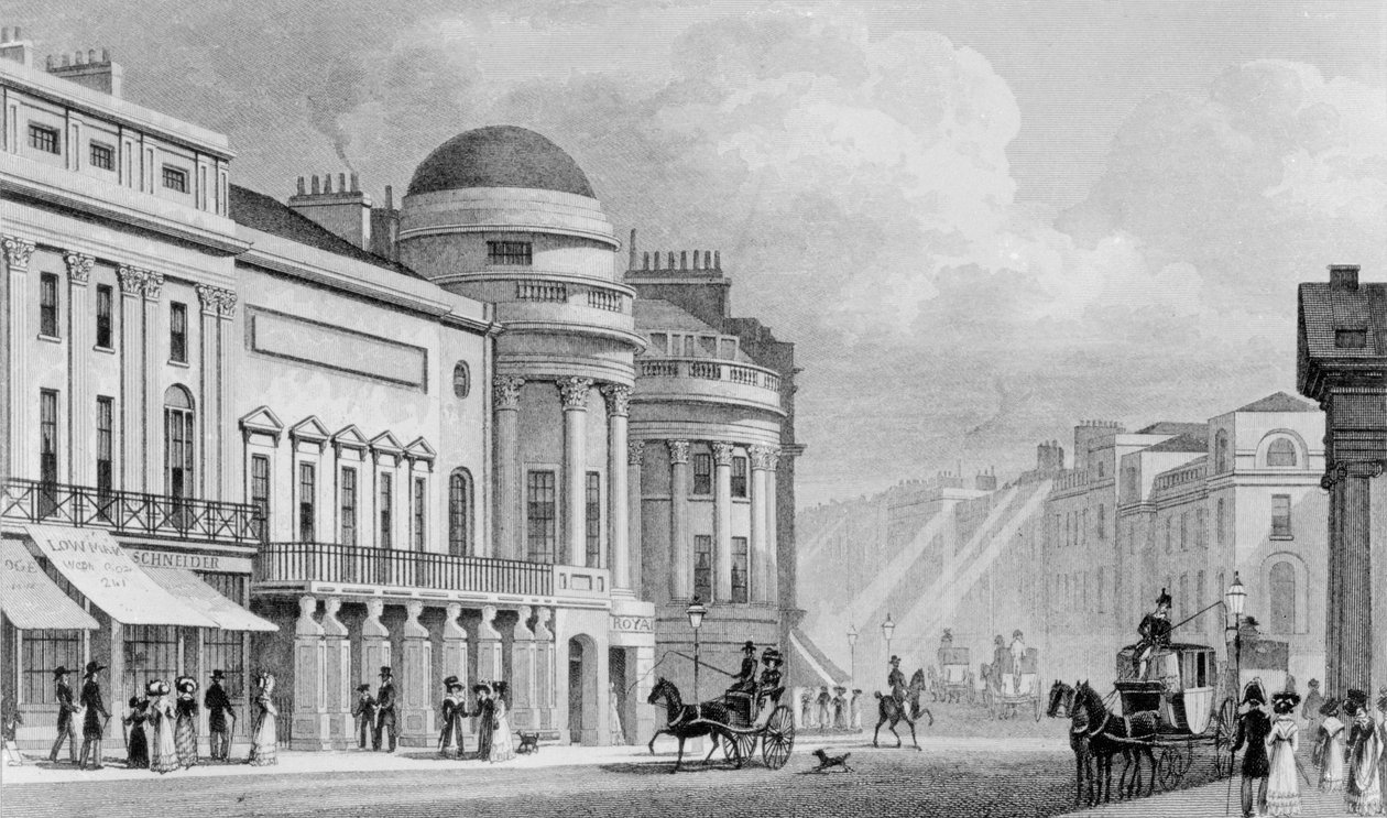 Harmonik Kurumu, Regent Caddesi, Londra. 1827 by Thomas Hosmer Shepherd